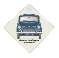 Morris Minor 4dr Saloon 1965-70 Car Window Hanging Sign